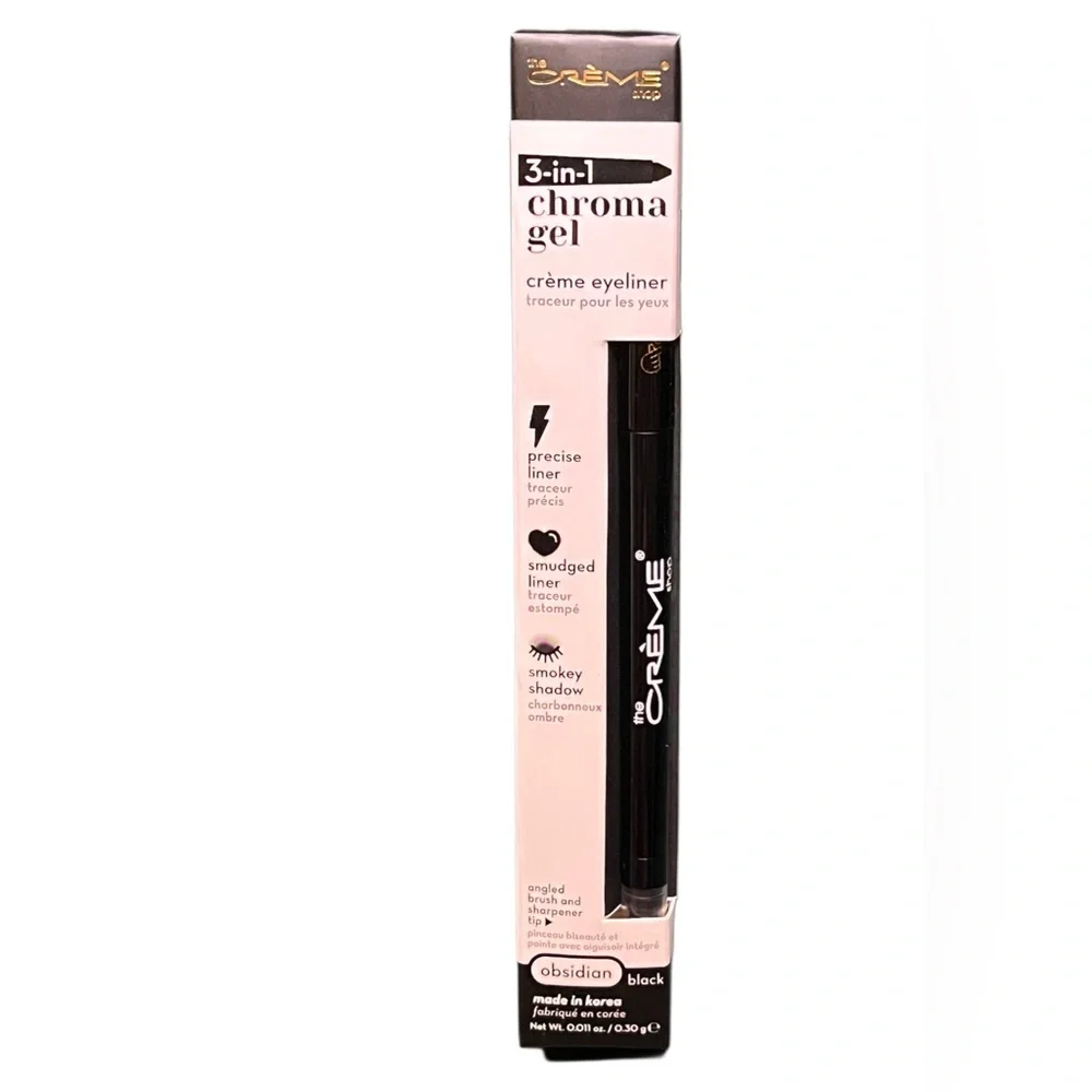 The Crème Shop 3-in-1 Chroma Gel Eyeliner - Obsidian Black